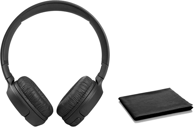 JBL Tune 510BT: Wireless Bluetooth On-Ear Headphones with Purebass Sound - with Cleaning Cloth - Black thumbnail 2
