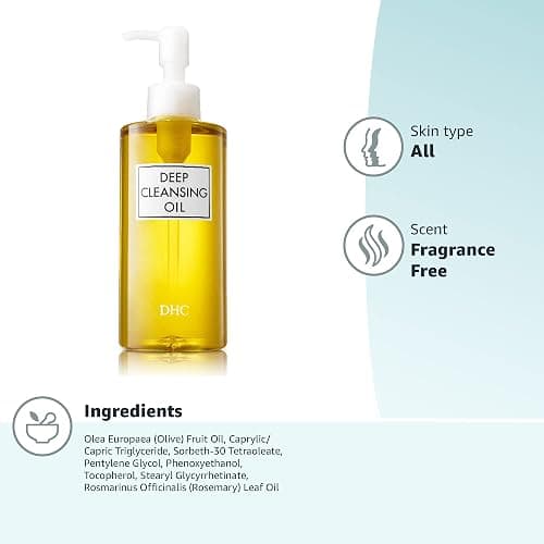 DHC Deep Cleansing Oil, Facial Cleansing Oil, Makeup Remover, Cleanses without Clogging Pores, Residue-Free, Fragrance and Colorant Free, All Skin Types, 6.7 fl. oz. thumbnail 17