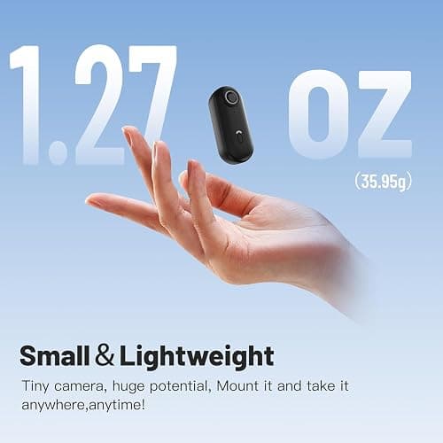 64GB FHD 1080P Mini Body Camera, Wearable Action Body Cam, Thumb Size Hands Free Recording Body Worn Camera, Premium Portable Camcorder Mount Anywhere for Pet Walking, Work, Travel with WiFi (Black) - Black thumbnail 2