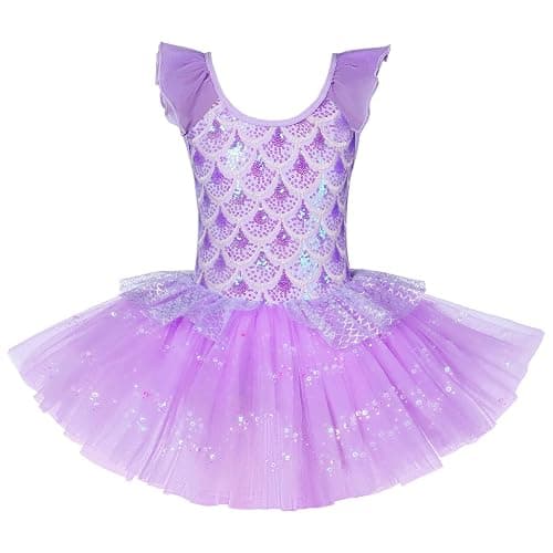 Girls Skirted Leotards Ballet Dance Tutu Princess Dress Ballerina Costumes 3-8Y - Image 1