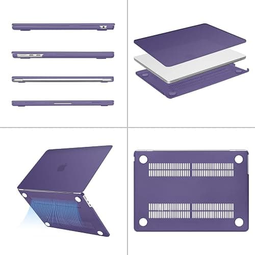 MOSISO Compatible with MacBook Air 13 inch Case 2025 2024 2023 2022 M4 A3240 M3 A3113 M2 A2681, Plastic Hard Shell&Keyboard Cover&Screen Film&Type C for MacBook Air 13.6 inch Case, Imperial Purple thumbnail 5