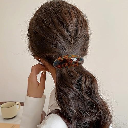 3 PCS Acetate Hair Barrette,Large Vintage Hair Barrette for Women,French Tortoise Shell Hair Clips Vintage Snap Hair clips Accessories Gifts for Women Girls Thick Hair thumbnail 6
