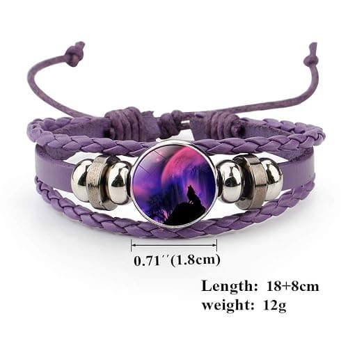 Gooey Adjustable Wolf Braided Leather Bracelet - Cute Bangle Bracelets for Women, The Pretty Gifts for Women thumbnail 3