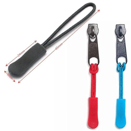 Fbshicung 20Pcs Nylon Zippers Replacement Zipper Pulls Cord Extender for Backpacks, Jackets, Luggage, Purses, Handbags,Tents... - Orange thumbnail 2