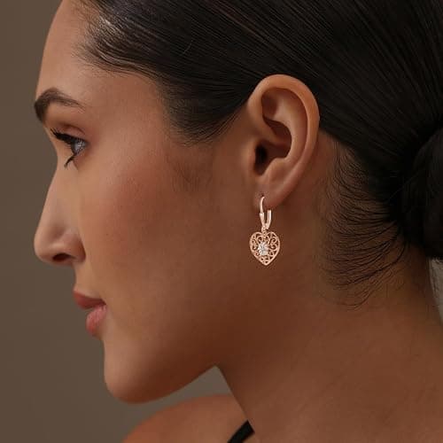 LeCalla 925 Sterling Silver Leverback Drop Earrings | Lightweight Italian Teardrop Dangle Earring for Women thumbnail 2