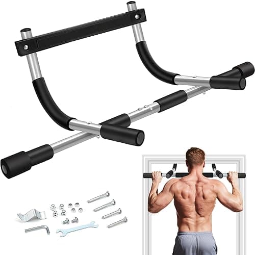 TOPOKO Upgrade Pull Up Bar for Doorway - Max Capacity 440 lbs, Portable Upper Body Workout Bar for Strength Training thumbnail 8