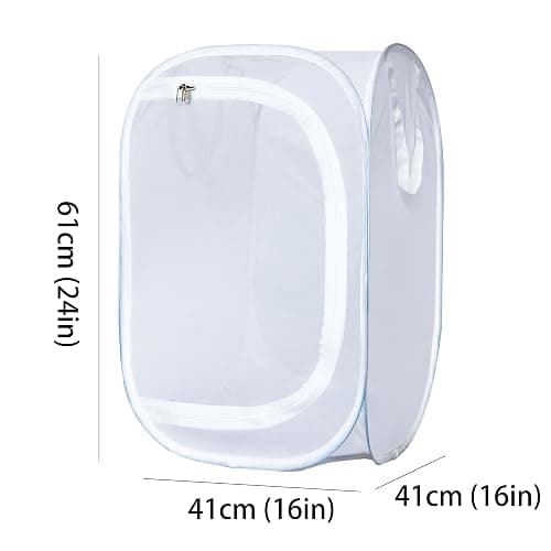 Pop-up Insect and Butterfly Habitat Cage Terrarium Clear Mesh Enclosure - 16" x 16" x 24" thumbnail 5