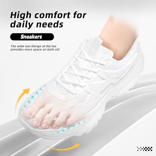 Women's Road Running Shoes Non Slip Ladies Walking Fashion Athletic Chunky Sneakers Work Gym Comfort Lightweight Mesh Soft Sole thumbnail 4