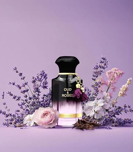 Oud & Roses Eau de Parfum, 60 ml, arabisches Parfüm, Unisex, lange Lebensdauer, inkl. nachfüllbarem Zerstäuber, 5 ml, orientalische Rose mit edlen Hölzern und Bernstein (Oud & Roses) thumbnail 3