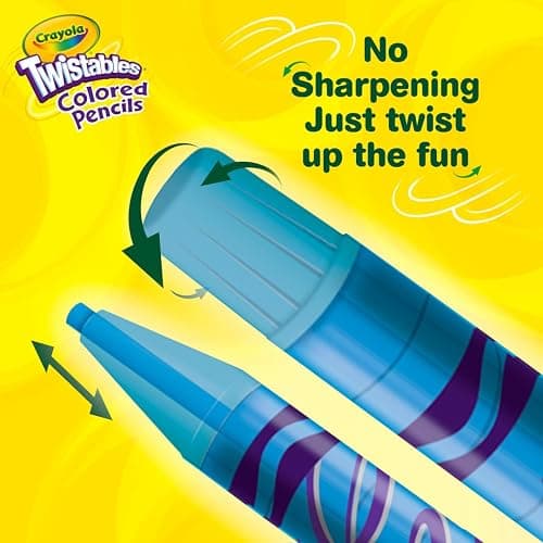 Crayola Twistables Colored Pencils Set 65 pieces (25 pencils + 40 paper sheets), Kids Drawing Kit, Portable Art Case, Kids Colored Pencils, Coloring Supplies, Gifts. thumbnail 5