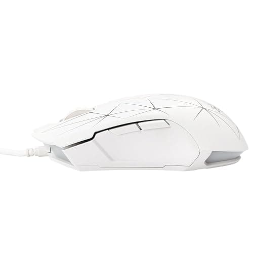 FIRSTBLOOD ONLY GAME. AJ52 Watcher RGB Gaming Mouse, Programmable 7 Buttons, Ergonomic LED Backlit USB Gamer Mice Computer Laptop PC, for Windows Mac Linux OS, Star White - Star White thumbnail 3