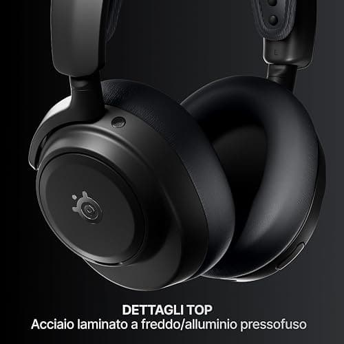 SteelSeries Arctis Nova Pro Omni - Cuffie wireless Hi-Res, 96kHz/24bit, ANC, Mic ClearCast Pro, Filtro antirumore IA, App mobile, Mix 2,4GHz + BT, OmniPlay PC+PlayStation+Xbox - Grafite thumbnail 9