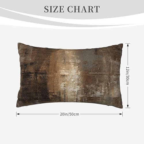 BLVIXIZI Brown Throw Pillow Covers 12x20 Inch Set of 2, Abstract Oil Painting Pillow Cases Modern Brown Art Painting Doodles Pillowcase Home Decorative Cushion Covers for Sofa Couch Bed Living Room thumbnail 3