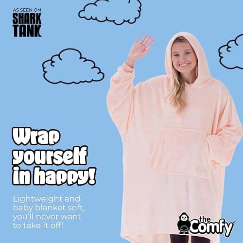 THE COMFY Dream | Lightweight Microfiber Fleece Wearable Blanket, Oversized Design Hood & Pocket from Shark Tank, Cozy Gifts thumbnail 3