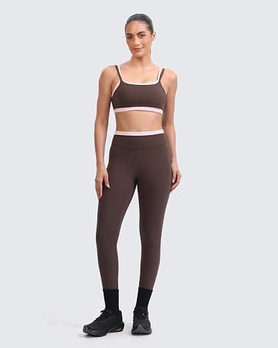 Aoxjox Dual Core High Impact Layered Sports Bra | double-layer, polka dot, contrast-color design, women's yoga crop tank, 4-way stretch, moisture-wicking, quick-dry thumbnail 5