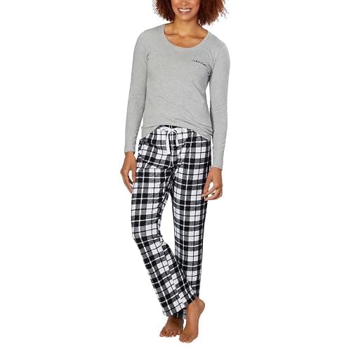Calvin Klein Womens 2 Piece Fleece Pajama Set - Image 1