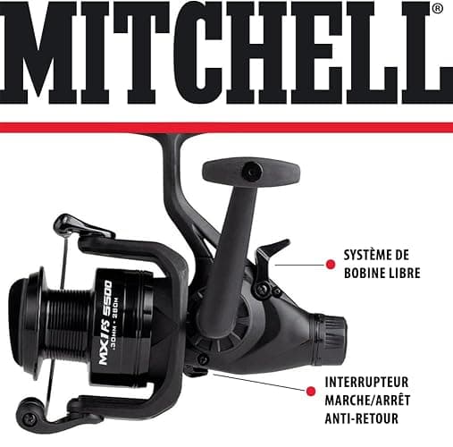Mitchell MX1 FS Moulinet de pêche Spinning Polyvalent; Moulinets de Peche Carpe, Truite et Autres Pêches d'eau Douce avec Système Oscillation parallèle Engrenages Robustes thumbnail 3