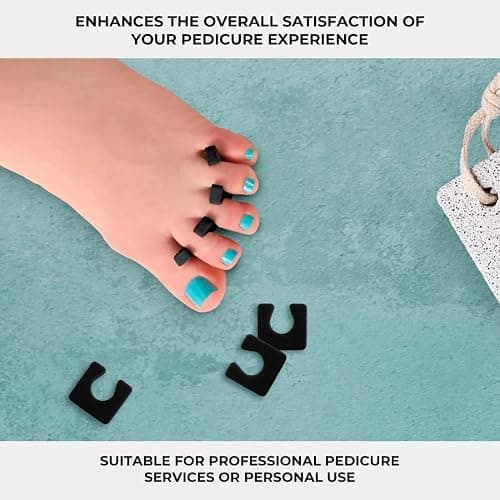 ForPro Sole Toe Separators - Black Luxurious Foam Separators - Individual Toe Separators for Pedicures â€“ 144-Count thumbnail 6