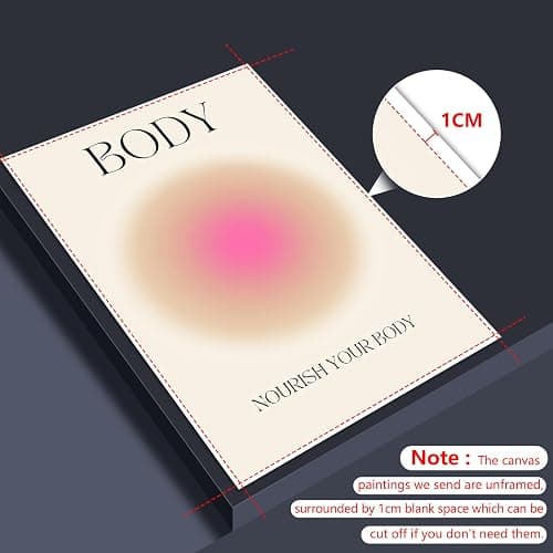 Adyggefy Art Positive Aura Aesthetic Posters 3 Piece Colorful Aura Gradient Canvas Wall Art Spiritual Soul Body Mind Quote Print Painting Danish Pastel Wall Decor for Yoga 12x16in Unframed thumbnail 3