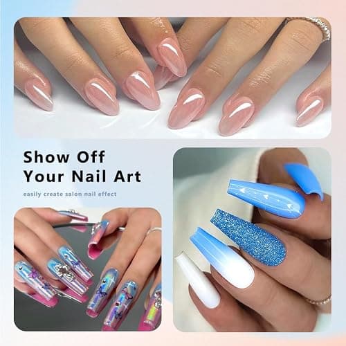 ELLEWIN 1000PCS Nail Tips Clear False Nails Full Cover for Acrylic Nails Kit 10 Sizes 4 Shapes Long Almond Square Coffin Oval Pre-Shape for Salon Home DIY Gifts thumbnail 4