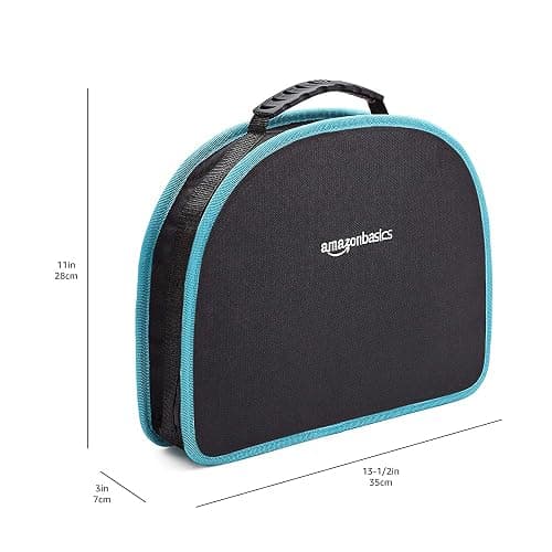 Amazon Basics 104-Piece Home Repair Household Tool Set with Easy Carrying Round Pouch, Portable Hand Tool Kit, Turquoise, 14.4 x 11.4 x 3 inches thumbnail 3
