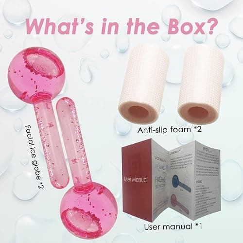 Lazzybeauty Ice Globes for Facial Cooling - 2 PCS Set for Eye & Neck, Cold Glass Ice Roller Ball, Cryo Sticks Face Globes, Tighten Skin, Reduce Puffiness and Dark Circles, Enhance Circulation thumbnail 6