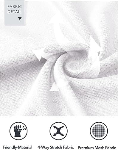 NORTHYARD Men's 5"/7"/10" Athletic Basketball Shorts Workout Gym Quick Dry Shorts Lightweight Mesh Running Shorts Tennis - 5 inch - Large - White thumbnail 5