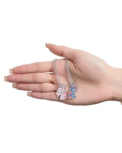 Disney Lilo & Stitch BFF Necklace Set of 2 16"+3" Official License, Best Friends Necklaces with Angel & Stitch Pendant, Licensed thumbnail 6