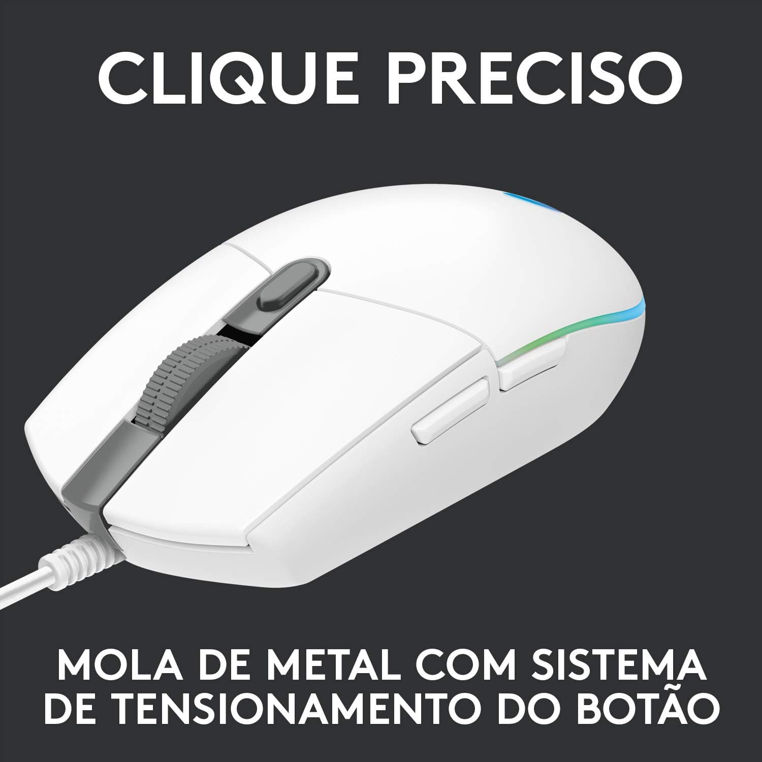Logitech G203 LIGHTSYNC Mouse Gaming con Iluminación RGB Personalizable, 6 Botones Programables Seguimiento de hasta 8,000 DPI, Ultra-ligero - Blanco thumbnail 5