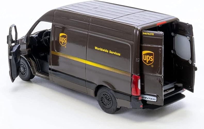 KiNSMART - UPS Mercedes-Benz Sprinter + United States Postal Mail Truck Grumman LLV 5 Inch Die Cast Metal Model Toy Van & Trucks SetOf2 thumbnail 3