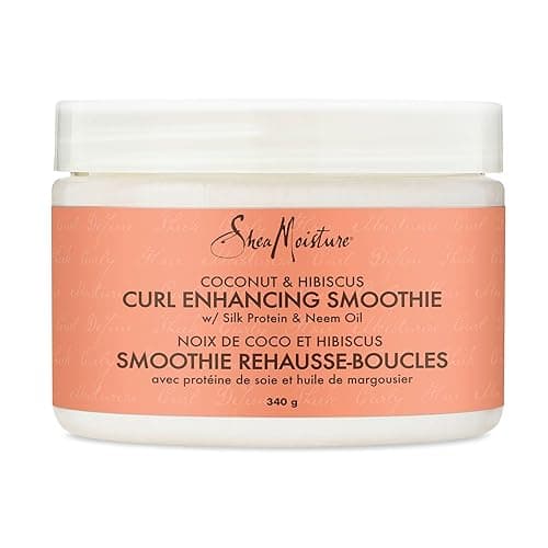 Shea Moisture Curl Enhancing Smoothie deep conditioning Coconut & Hibiscus hair treatment with Silk Protein & Neem Oil 340 g