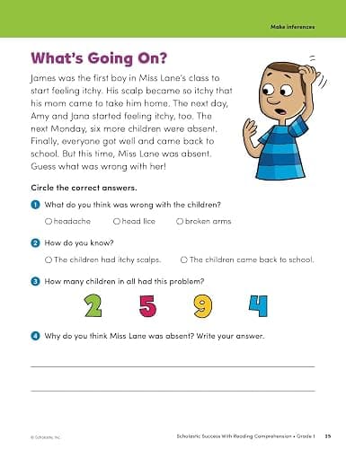 Scholastic Success with Reading Comprehension Grade 1 Workbook thumbnail 8