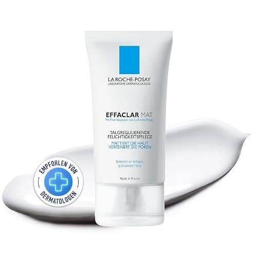La Roche Posay Mattierende Feuchtigkeitspflege für fettige, unreine und zu Akne neigende Haut, Talgregulierend und porenverfeinernd, Mit LHA und Thermalwasser, Effaclar Mat, 40 ml | Mattierende Feuchtigkeitspflege für ölige Haut. Wirkt talgregulierend, verfeinert sichtbar Poren & mattiert die Haut - Image 1