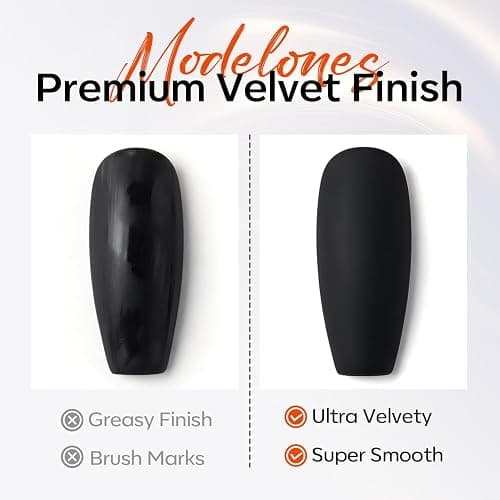 modelones Chrome Proof Matte Gel Top Coat, 15 ML No Wipe Resistant Isolation Clear Gel Polish Velvet Finish for Detail Chrome Powder Painting Nail Art Long Lasting Thickening Solution Manicure thumbnail 2