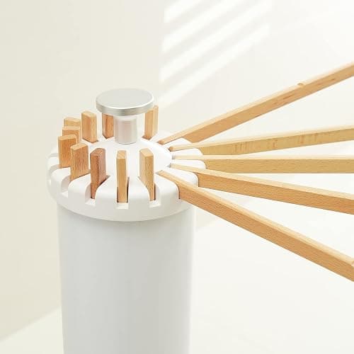 JOOM Tripod Clothes Drying Rack, Garment Rack Portable and Foldable Space Saving Laundry Drying Rack - Drying Rack Clothing Floor Folding Balcony Bedroom Household Wooden thumbnail 6