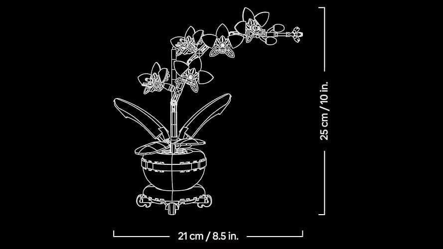 LEGO Botanicals Mini Orchid - Artificial Flowers Building Set for Adults - Indoor Plant w/a Terracotta Style Flowerpot - Home Decor Gift for Women - Valentine's Day Treat - 10343 thumbnail 3