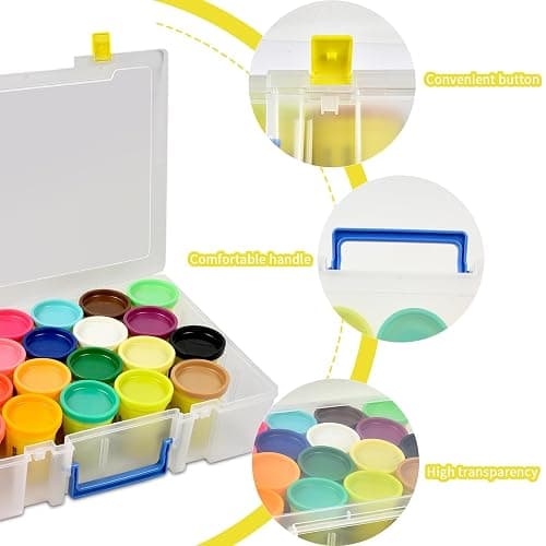 Case for Play-Doh Modeling Compound 20-Pack Case of Colors 3-Ounce Cans,Storage Box Organizer Container Holds 32-Pack of 1-Ounce Modeling Compound for Kid Party Favors(Box Only) thumbnail 4