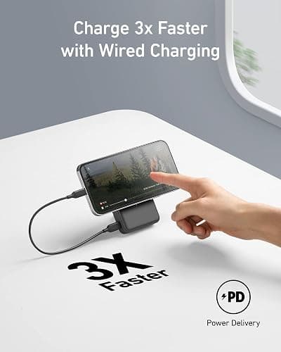 Anker 633 Magnetic Battery, 10,000mAh Foldable Wireless Portable Charger, 20W USB-C Power Delivery Power Bank with Stand, Magsafe-Compatible for iPhone 16/15/14/13/12 Series thumbnail 6