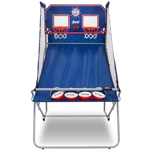 Pop-A-Shot - Dual Shot Sport | Arcade Basketball Game for Home | Paddle Scoring Hoop, 10 Game Modes, 4 Balls | Foldable for Easy Storage | Fun for All Players - Image 1