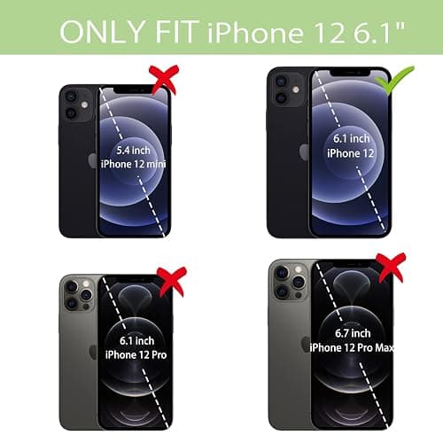 GUAGUA Case for iPhone 12, iPhone 12 Cases Cute Heart Pattern Soft TPU Plating Cover for Women Girls with Camera Protection & 4 Corners Shockproof Protection Phone Cases for iPhone 12 6.1" Black thumbnail 2