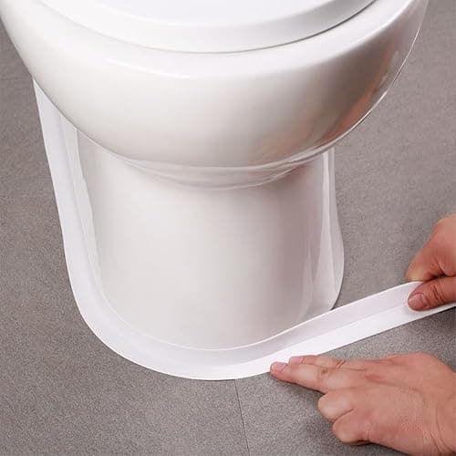 2 Rolls Caulk Tape Self Adhesive, Bathroom Waterproof White Caulking Sealant Strip Peel & Stick Wallpaper Floor Tile Toilet Tub Sink Backsplash Kitchen Wall Decor, Easier to Use Than Silicone Caulk thumbnail 2