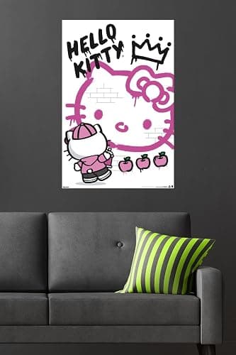Hello Kitty: 2016 Graffiti - Street Art Crown Wall Poster, 34L" x 22.4W", Unframed Version thumbnail 4