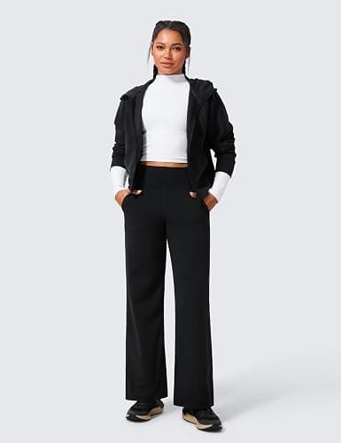 CRZ YOGA Womens Butterlift High Waisted Wide Leg Pants with Pockets 29"/31"/33" - Yoga Lounge Buttery Soft Comfy Casual thumbnail 5