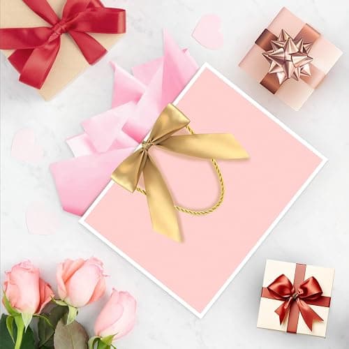 JMANNI Gift Bags, 1PCS Gift Bags Large with Ribbon and 1 Greeting Cards 2 Tissue Paper, Portable Paper Gift Bag with Handles, Birthday Gift Bags,Present Bags for Wedding Party Mothers Day thumbnail 5