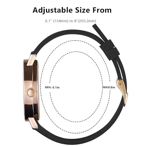 cicininc Watch with Second Hand for Nursing Women | Analog | Military Time | Silicone Band | Easy Read Dial | 12/24H | for Nurses, nursing students, medical professionals thumbnail 4