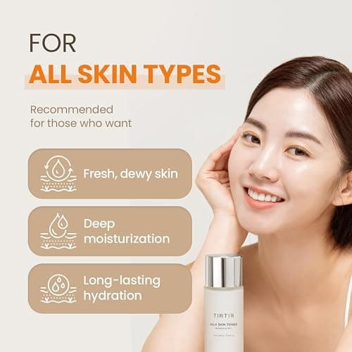 TIRTIR Milk Skin Rice Toner - Deep Moisturizing, Hydrating and Refreshing for face, Niacinamide, Ceramide, Rice Bran Extract, Nature-Oriented Ingredients, Korean Skin Care, Vegan (150ml, Original) - Original - 150 ml (Pack of 1) thumbnail 6