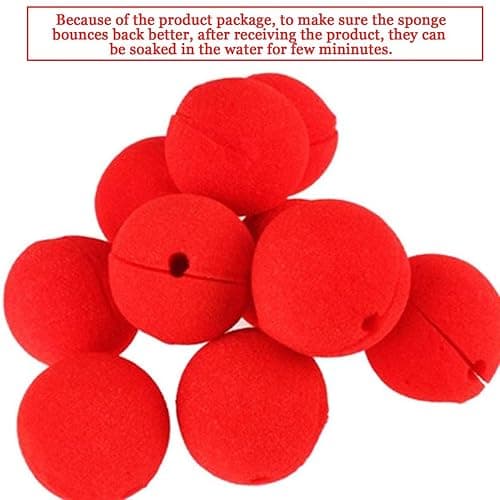 TIHOOD 50PCS Red Foam Clown Noses Novelty Foam Clown Noses for Halloween Christmas Costume Party thumbnail 4