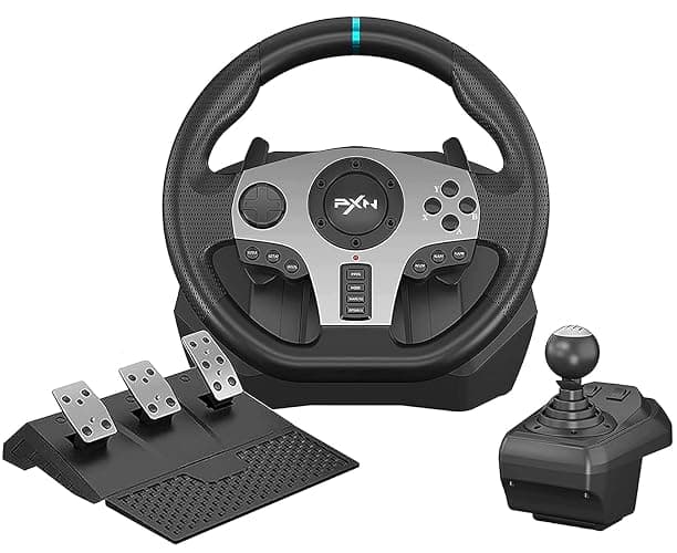 PXN V9 Gaming Racing Wheel pc Steering Wheel With Pedals and Shifter 270/900° Dual-Motor Feedback Driving gaming Racing Wheel for PC,PS4,PS3,Xbox One, Xbox Series X/S,N-Switch thumbnail 4