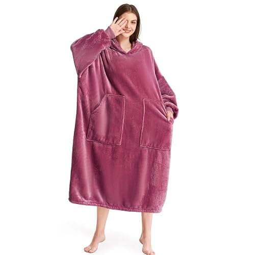 Kipswiza Blanket Hoodie - Wearable Blankets Oversized Cozy Flannel Sweatshirt Blanket as Gifts for Adult Women Men - Image 1