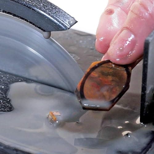 Hi-Tech Diamond 4"/5" Lapidary Trim Saw - Stone Cutter Equipment, Glass Cutter, Diamond Blades Included, Rock Polisher & Cutting Tool Set for Gems, Minerals, Stones and Crystals – 4/5 Inch, 115V Only thumbnail 2